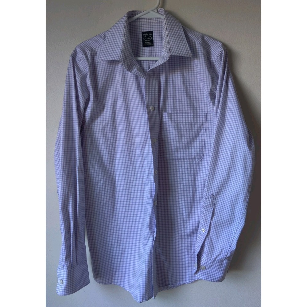 Joseph & Feiss Dress Shirt Mens 15 32/33 Purple Cotton Button Up Long Sleeve